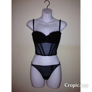 Off Limits Corset, Bra & G String set.  Italy.